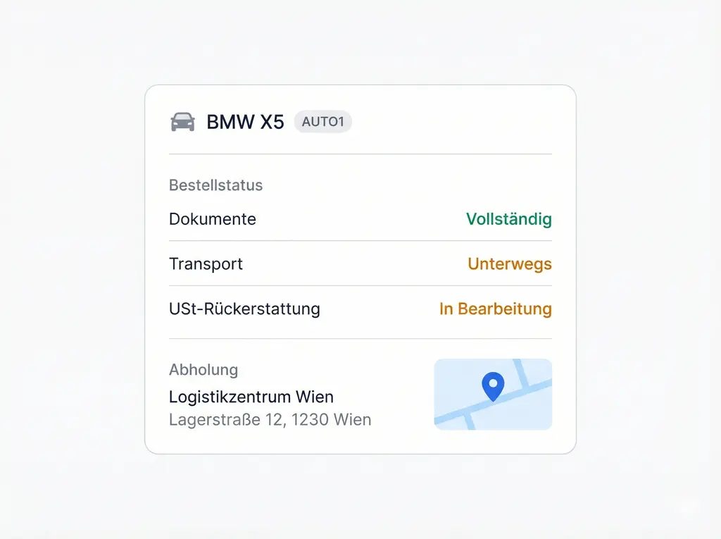 Bestellstatus ohne Plattformwechsel